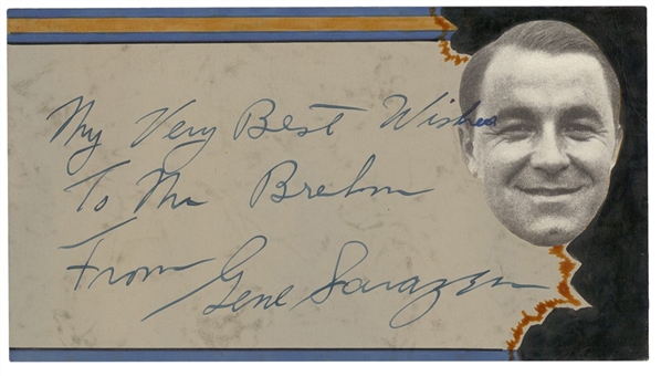 Gene Sarazen Hand Painted Signed Envelope (JSA)